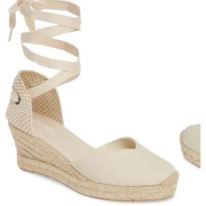 Soludos Lyon Ankle Wrap Wedge Espadrille